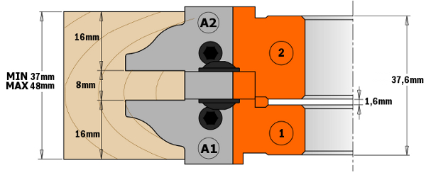 CMT 694.015 CMT SET DI 3 TESTE PORTACOLTELLI PER ANTINE E PORTONCINI 