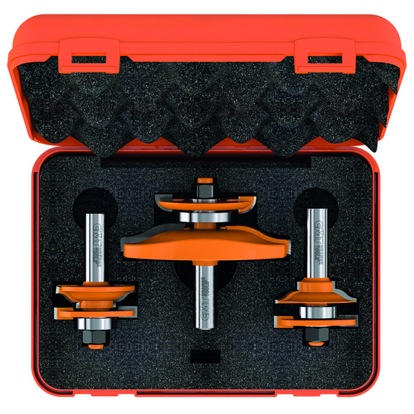 SET TRE FRESE PER ANTINE CMT cod 900.514.11 - GAMBO d 12 mm - CMT ORANGE  TOOLS