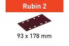 Foglio abrasivo Rubin 2 STF 93X178/8 P120 RU2/50