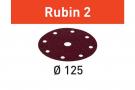 Abrasive sheet Rubin 2 STF D125/8 P80 RU2/50