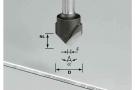 V-groove cutter HW S8 D18-90°/Alu